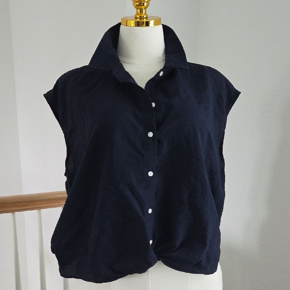 Classic Navy Sleeveless Top